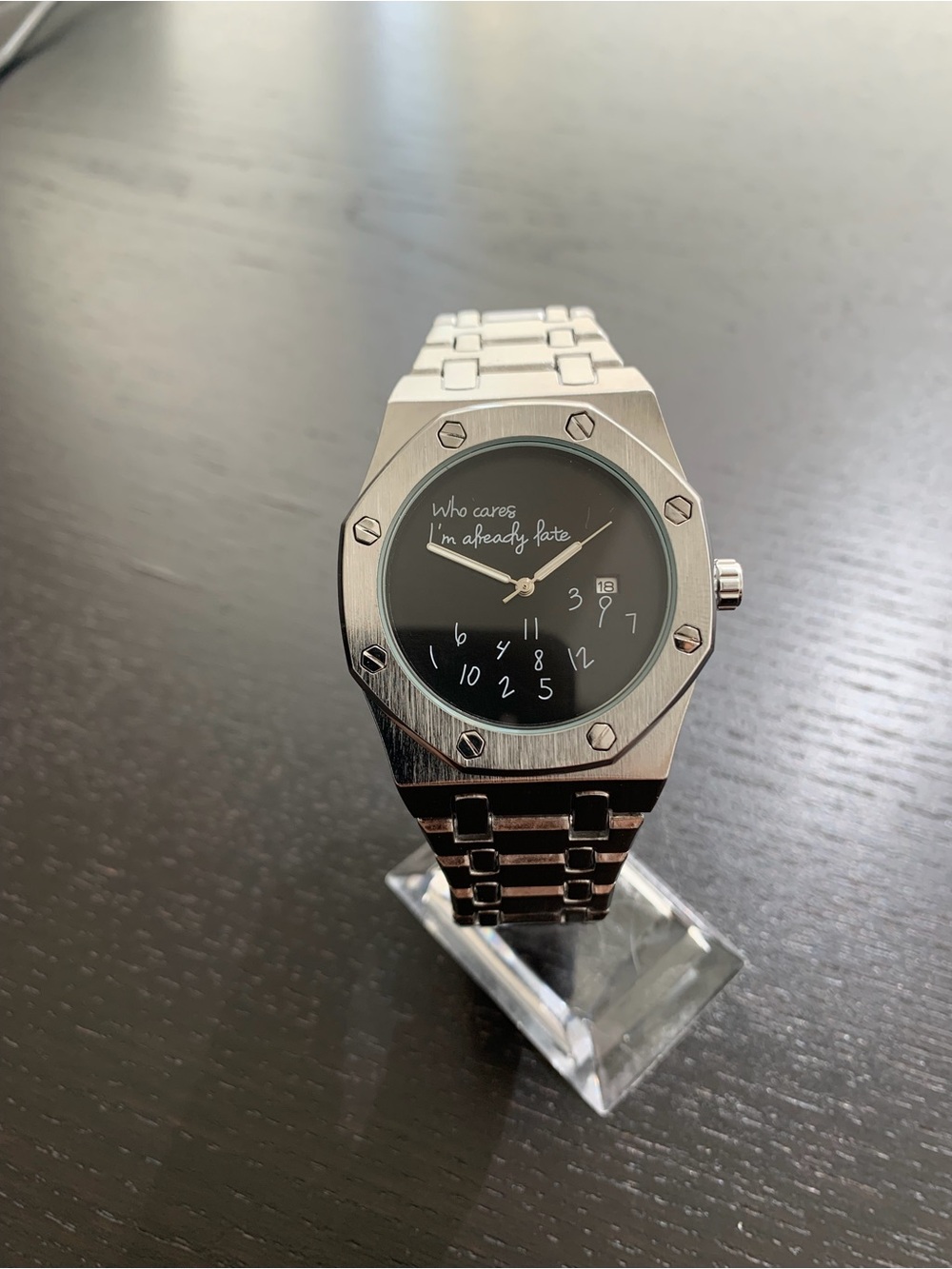 Brand New Royal Oak style Who cares I’m already late dial Watch